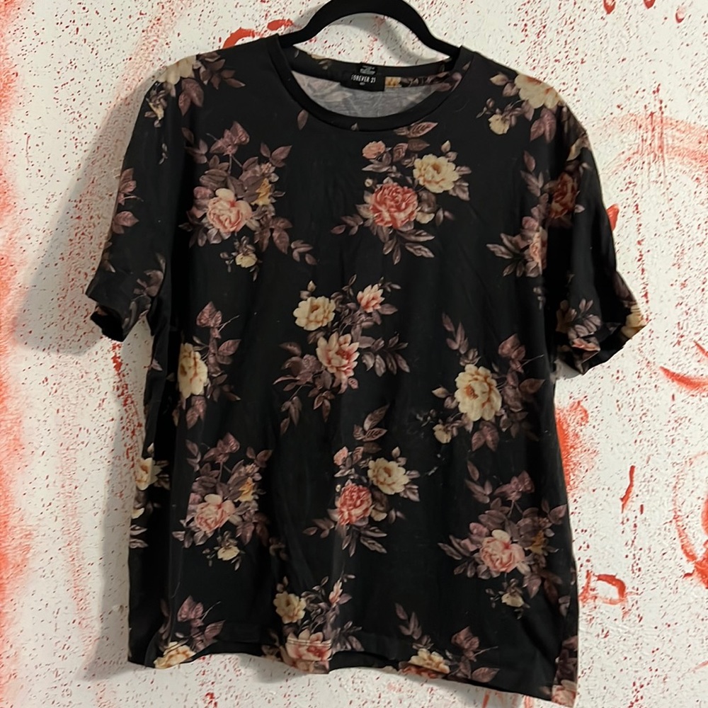 Forever 21 Flower Print Tee